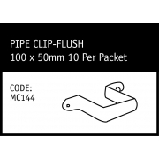 Marley Rectangular Pipe Clip-Flush 100x50mm - MC144